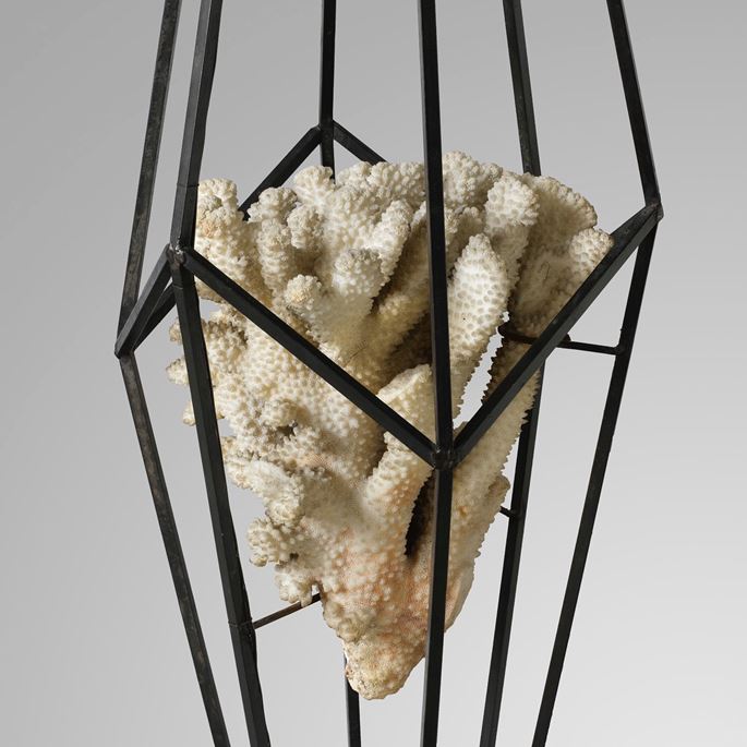 Marc Du Plantier - Unique floor lamp, wrought iron and coral | MasterArt